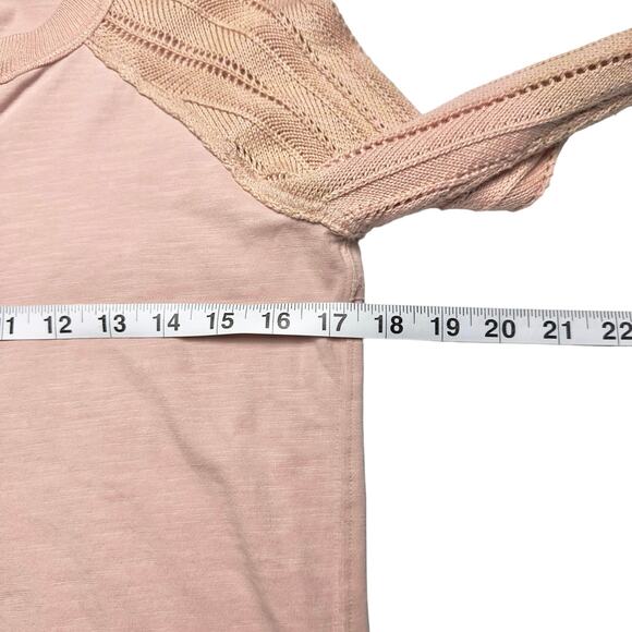 Sundance | Women | Cozy Canyon Mixed Media Crochet Knit Sleeve Top | Small - Picture 4 of 12